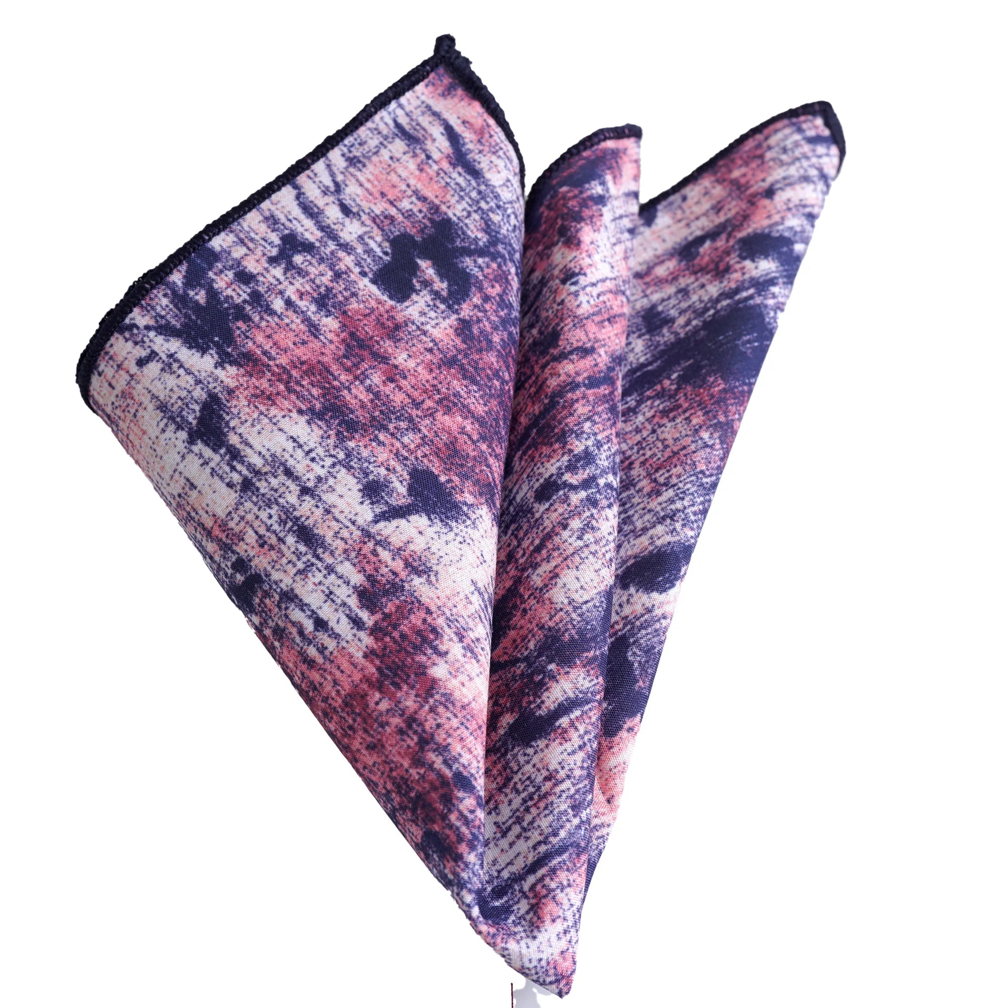 Navy Blue Pink Special Design Cotton Neckerchief