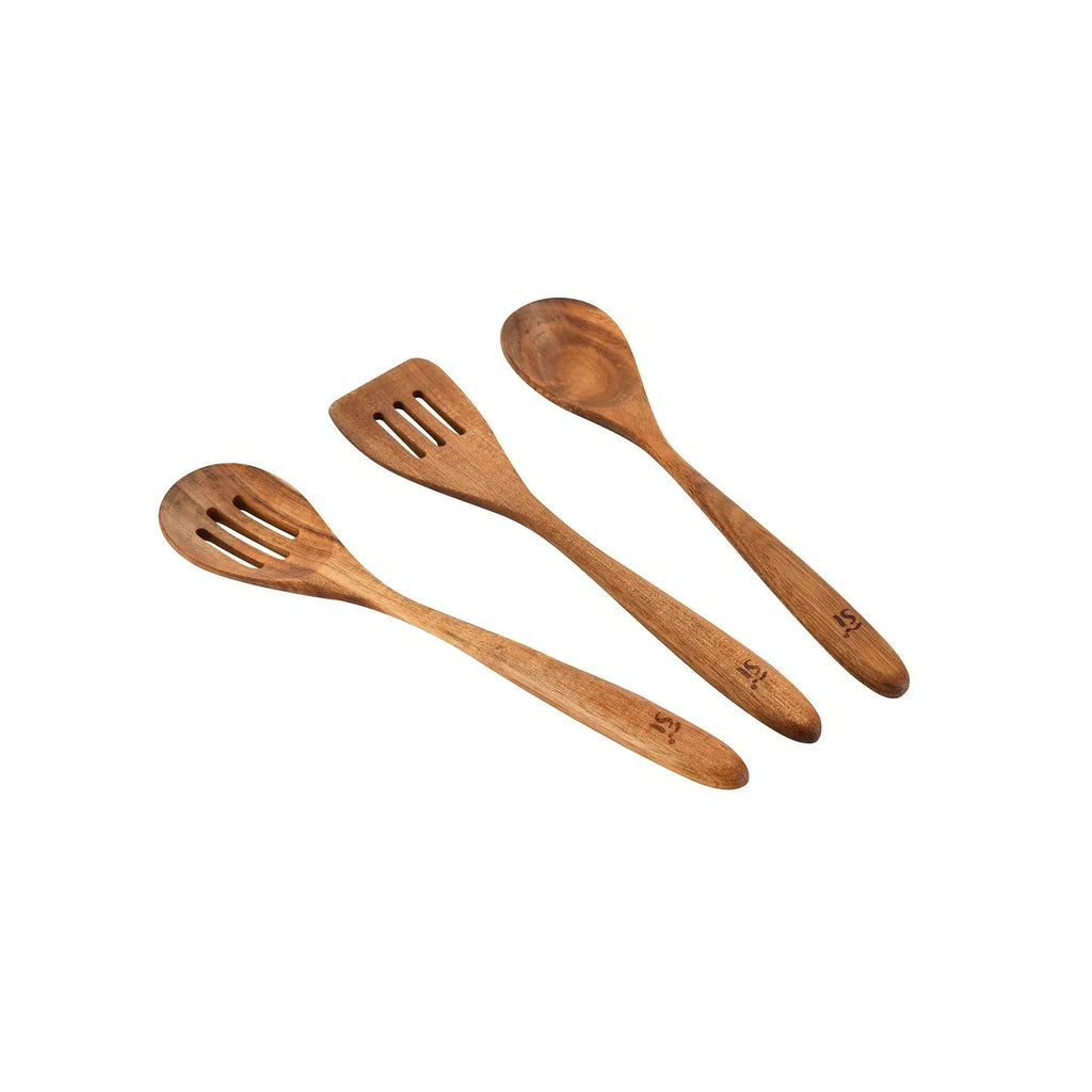 San Ignacio COMPACT Set 3pc acacia wood kitchen utensils