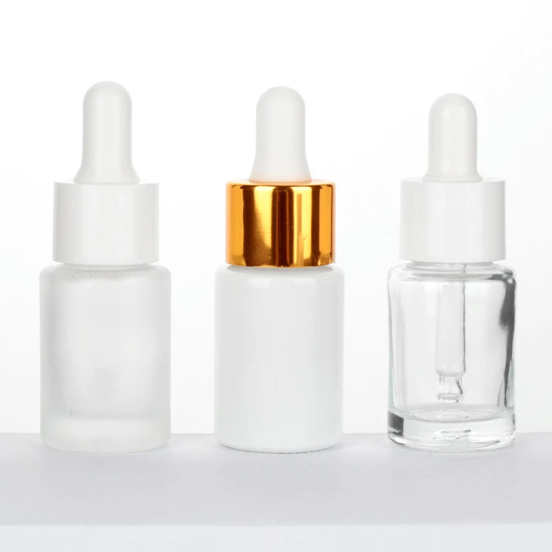Premium Glass Luxury Dropper Bottle for Essential Oil & Skin Care Serum 20ml/30ml/50ml Capacities Screen Printed Custom Logo