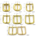 Strap Fastening Metal Pin Buckle Full Sizes square Shape and D Shape Solid Brass Belt Buckle