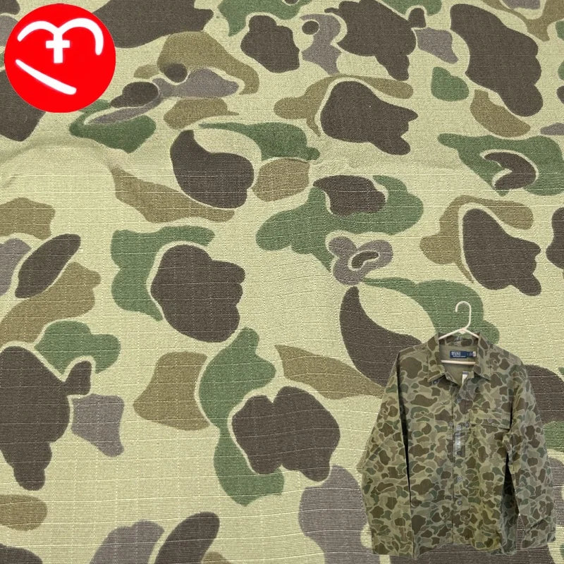 Duck Hunting Jungle Camouflage Fabric Nylon Cotton Plaid Fabric Waterproof Ripstop for Tactical Outdoor Clothing Bag Hat MegaBDM