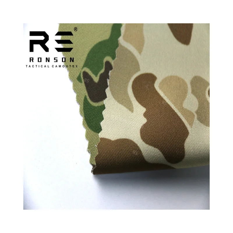 Ronson Gabardine Camouflage Fabric 100% Polyester Double-Sided Duck Camo Print for Outdoor Tactical Disguise