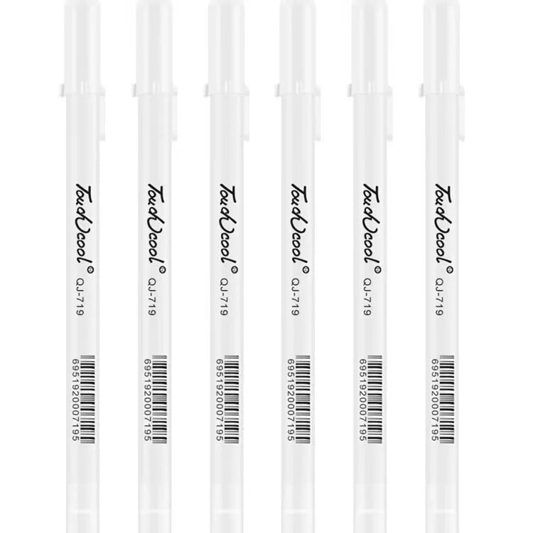 Touch Cool QJ-719 0.8mm 3 colors White silver gold Gel Pen for Highlighter and Calligraphy