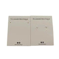 Custom Printing Small Card Cheap Price Square Jewelry Necklace Earring Paper Card with Soft PVC Pocket on Back