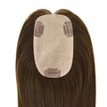 Stock 8X13CM Silk Top Human Hair TopperMongolian Cuticle Remy Hair Piece for Women