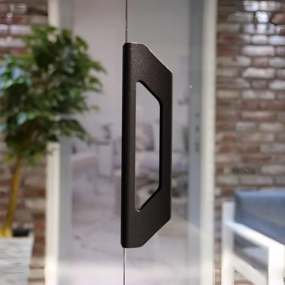Luxury RAL 9005 Black Aluminum Handles 10mm Glass Sliding Door Handle for Terrasoverkapping