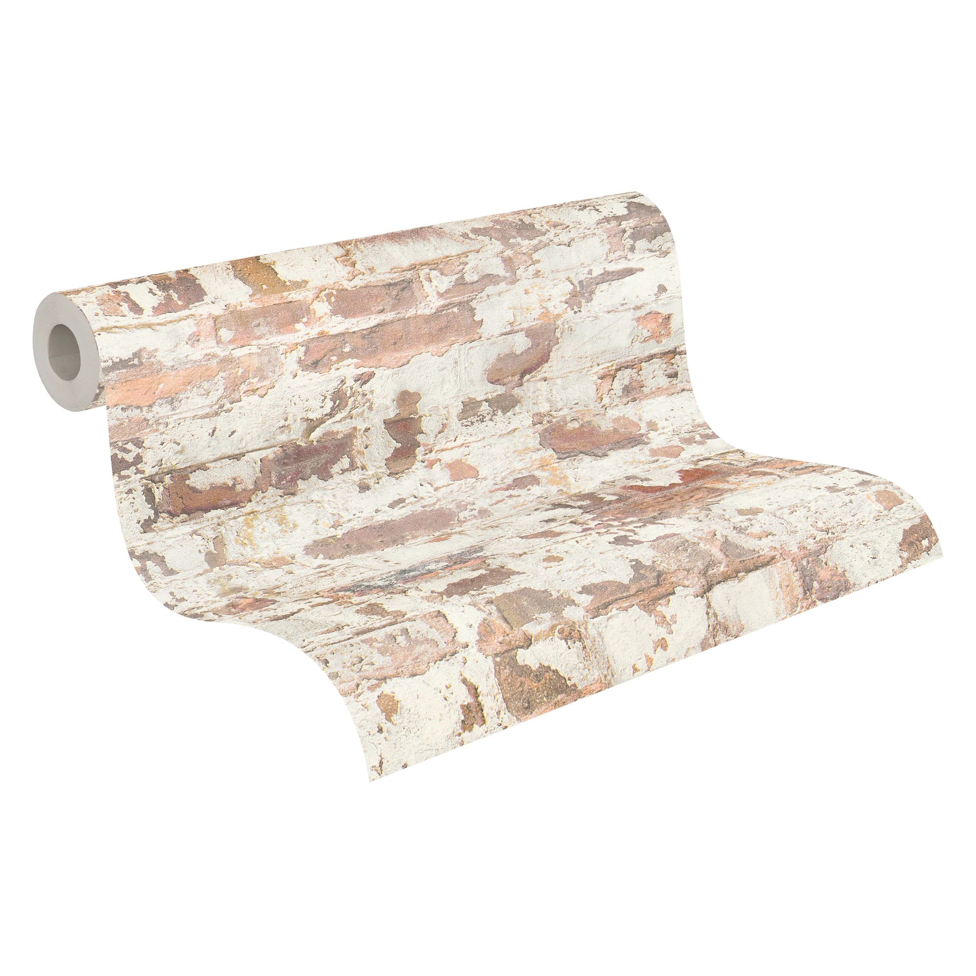 Made in Germany - Wallpaper rolls Stone Orange White Red Grey - Non Woven Vinyl - Modern Wallpaper Stone Look - 1005 x 053 m