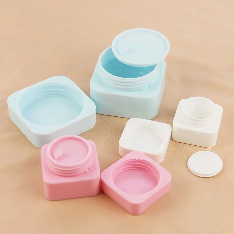 5g 10g 20g 30g 50g Facial Cream Container Square Pink/white/black/blue Double Wall Plastic PP Cosmetic Jar