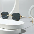 2026 Custom Logo Fashion Alloy Square Sun Glasses UV400 Rimless Polygon Sunglasses for Men Women
