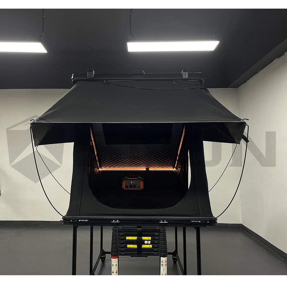 SNDN Hot Sale New Arrival X Hinge Rooftop Tent Large Space Aluminium Rooftop Tent Car Rooftop Tent with Solar Panel