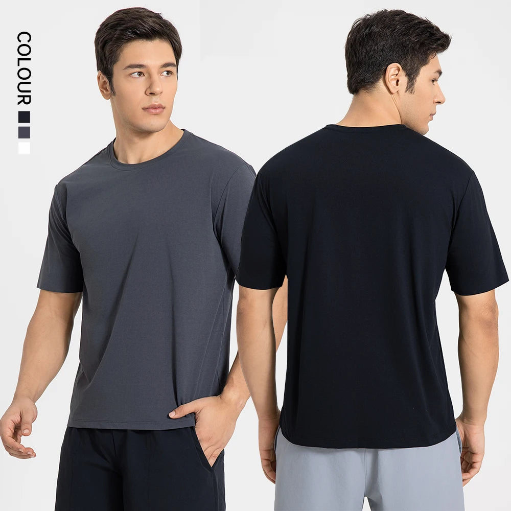 SHINBENE City Leisure Recycled Polyester Mens Active Quick Dry Crew Neck T Shirts Performance Athletic Short Sleeve Tee