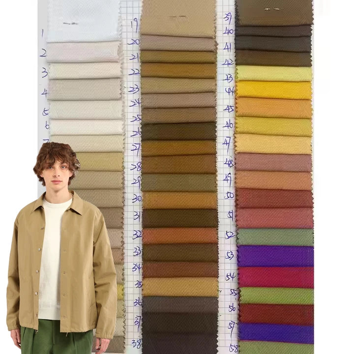 Wholesale 10856 220gsm Khaki Chino Cotton Twill Fabric Textile 100% Cotton Twill Chino Fabric for Man Shirts Clothing