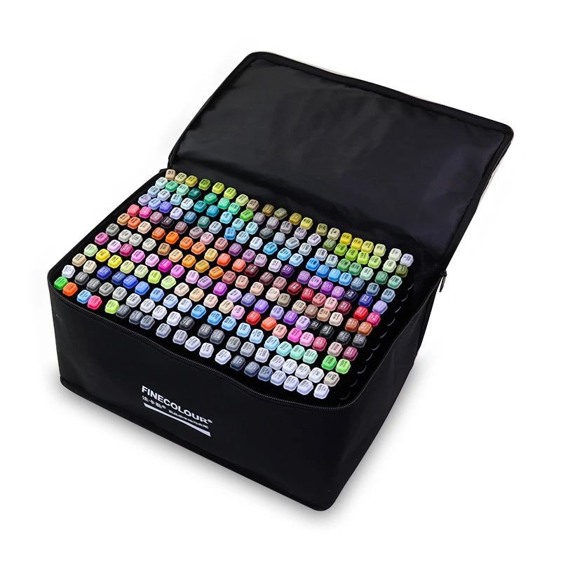 Finecolour 160/240/480 Colours EF100 EF101 EF102 EF103 EF104 Alcohol Based Refillable Sketch Art Markers Pen Set for Drawing