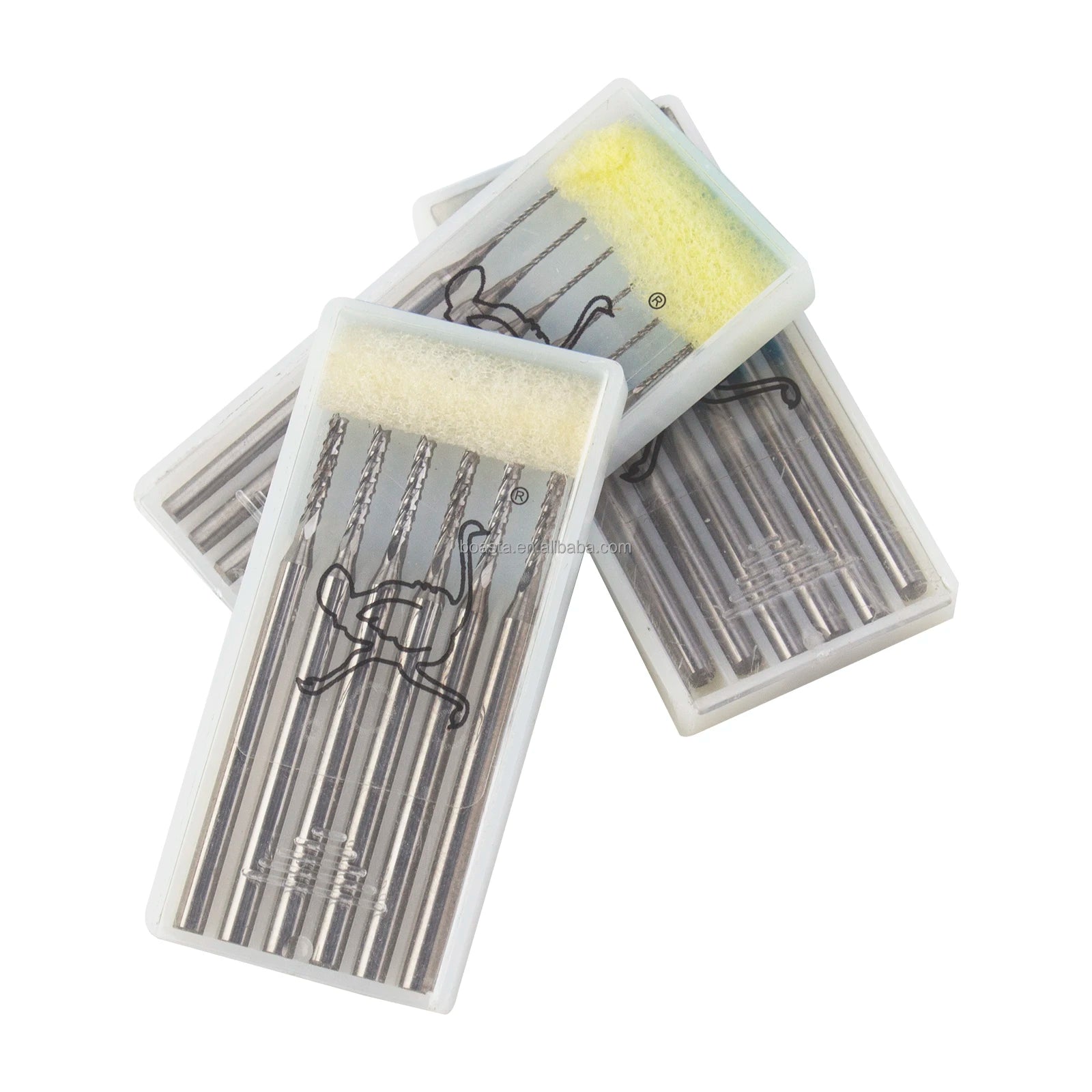 Boasta Ostrich Tungsten Carbide Burs Set 2.35mm Shank Tooth Needle Bits for Jewelry Carving Wax Engraving Metal Craft Polishing