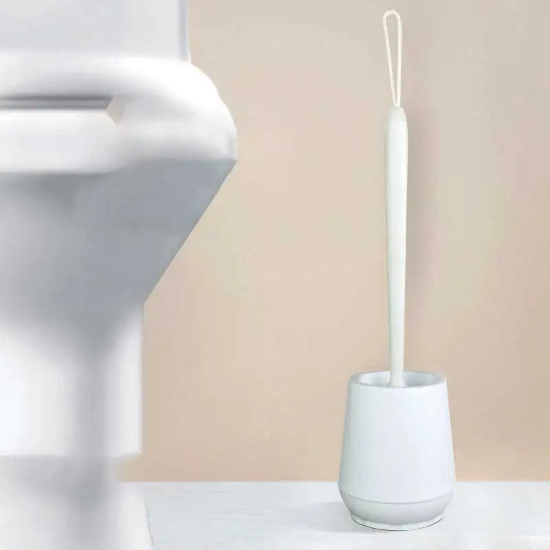 Modern White Affordable TPE Germany Bathrooms Smart Free Standing Hidden Toilet Cleaning Brush