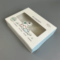 Luxury White Windowed Foldable Cardboard Gift Box UV Coated Foil for Clothes Scarf Towel Personal Care Packaging Embossed