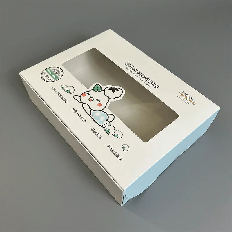 Luxury White Windowed Foldable Cardboard Gift Box UV Coated Foil for Clothes Scarf Towel Personal Care Packaging Embossed