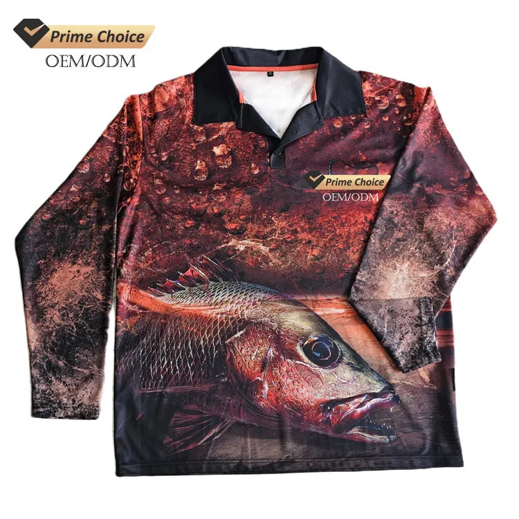 Wholesale Fishing Clothes Men Outdoor Hooded Quick Dry Fishing Wear Performance Fish Jersey Summer Long Sleeve Fishing Shirts