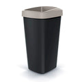 KEDEN 25L recycling bin in plastic with practical open lid brown color.