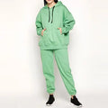 Wholesale High Quality Custom LOGO Reversible Eco-Friendly Cotton Casual Tracksuits Drop Shoulder Hoodies Jogger 2 Piece Set for
