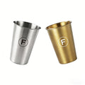 Customized Logo Stackable Beer Cups Stainless Steel Reusable Drinking Cups for Juice Soda Bar Restaurant Home Use Bulk