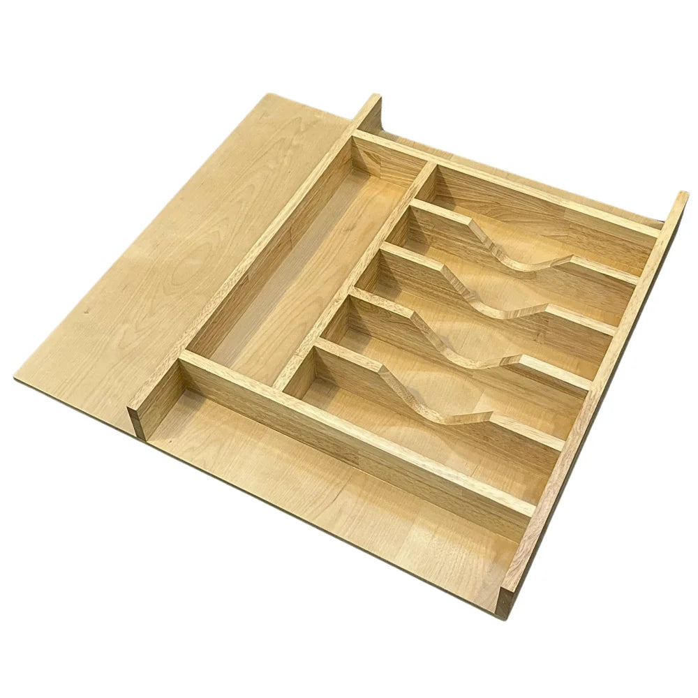 Kitchen Storage Solutions Clutter-Free Space Kitchen Cabinet Drawer Space Save Made of Solid Rubber Wooden Drawer Organizer Set