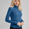 2025 Autumn Women's Turtleneck Knit Base Layer Euro-American Style Pullover Sweater-5