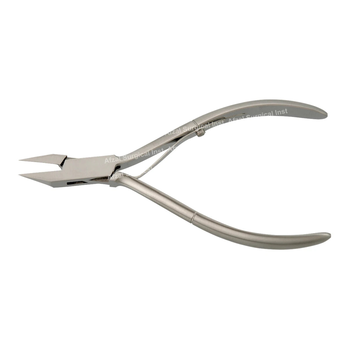 Russian Pattern Nail Nipper with Curved Sharp Stainless Steel Blade Single Spring Box Joint Cuticle Nipper Russian Sharpening