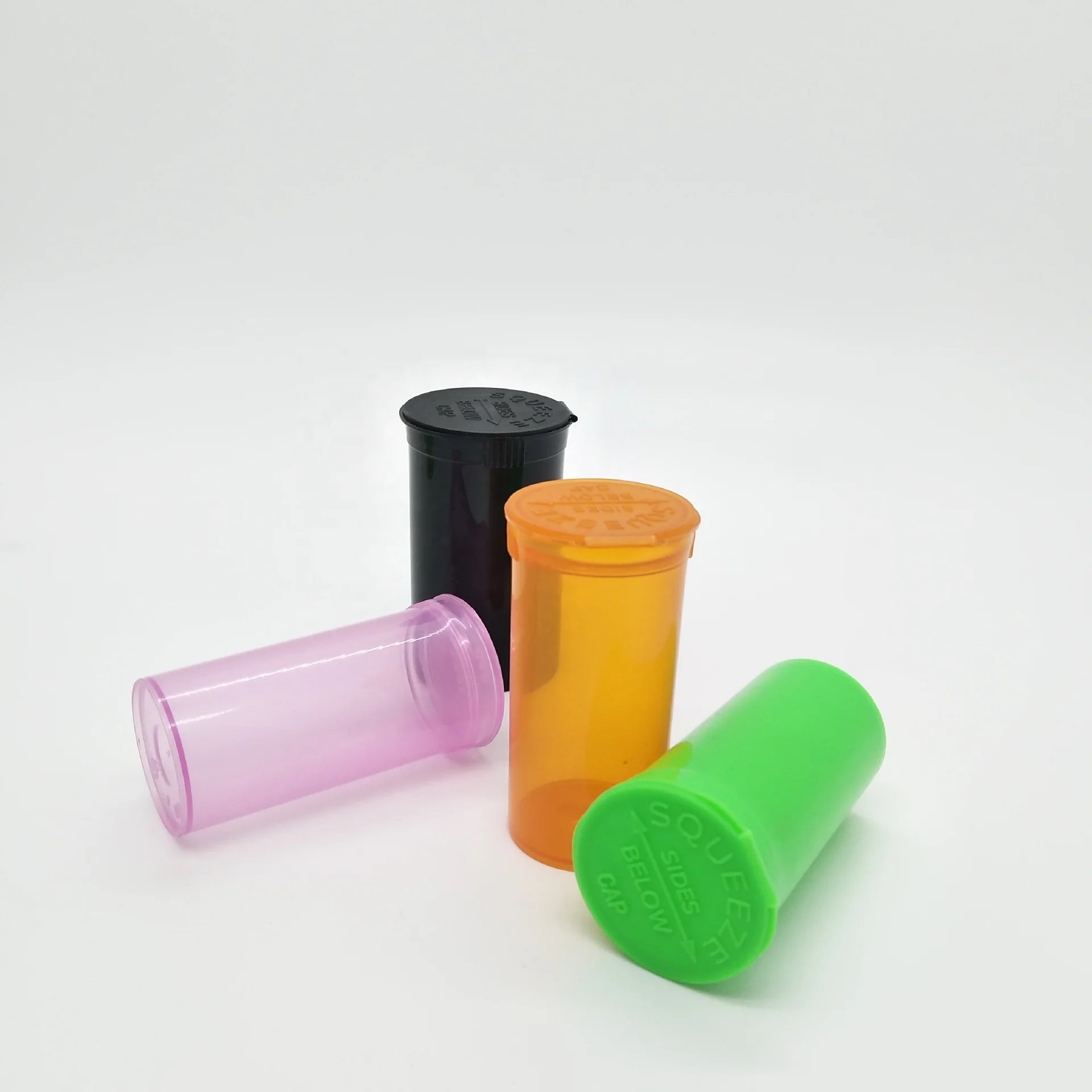 Childproof Cap Sealed PP Tubes with Pop Top for Rolling Paper Cones and Smell Proof Feature