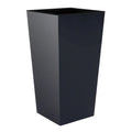 Urbi 2-liter tall plastic planter 12.6 x 12.6 x 20 cm in Anthracite color