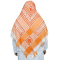 Mufti Orange Textured Acrylic Cotton Shemagh Scarf - Premium Wholesale Quality for Outdoor & Fashion Use