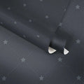 Modern Star Black Non Woven Vinyl Wallpaper Rolls-Wash-Resistant for Kitchen Hotel & Gym Use-Made in Germany 10.05x0.53m