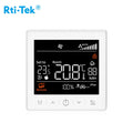 Touch Screen 2-Pipe FCU Thermostat 0-10V DC/EC Fan Modulating Valve 3-Speed Fan Control for HVAC System Hospital Schools