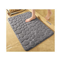 Ultra Soft Memory Foam Bath Mat Non Slip Water Absorb Grey Ready to Ship Cobblestone Memory Foam Bath Rug