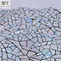 Nanyee Textile Broken Glass Design Laser Silver Vinyl Sequins Embroidery Velvet Fabrics