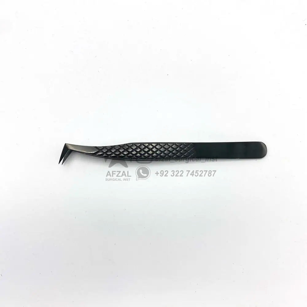 Sustainable Diamond Grip Eyelash Extensions Tweezers Individual Custom Logo Nano Grip Pointed Stainless Steel Eyelash Tweezers