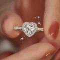 CANNER Heart Cut 5A White CZ Wedding 925 Sterling Silver Rings Jewelry Full   Zircon Engagement Rings Women