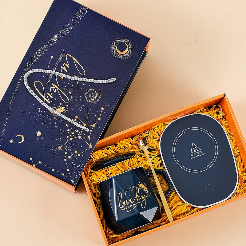 MU High End Gift Box 55â„ƒ Temperature Control Coffee Cup Birthday Wedding Business Gift Set Mug Cup Friend Shopping Gift Boxes