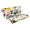 Made Germany Modern Pre-Pasted Floral White Green Non Woven Vinyl Wallpaper Rolls for Kitchen Living Room Bathroom Hotel Use