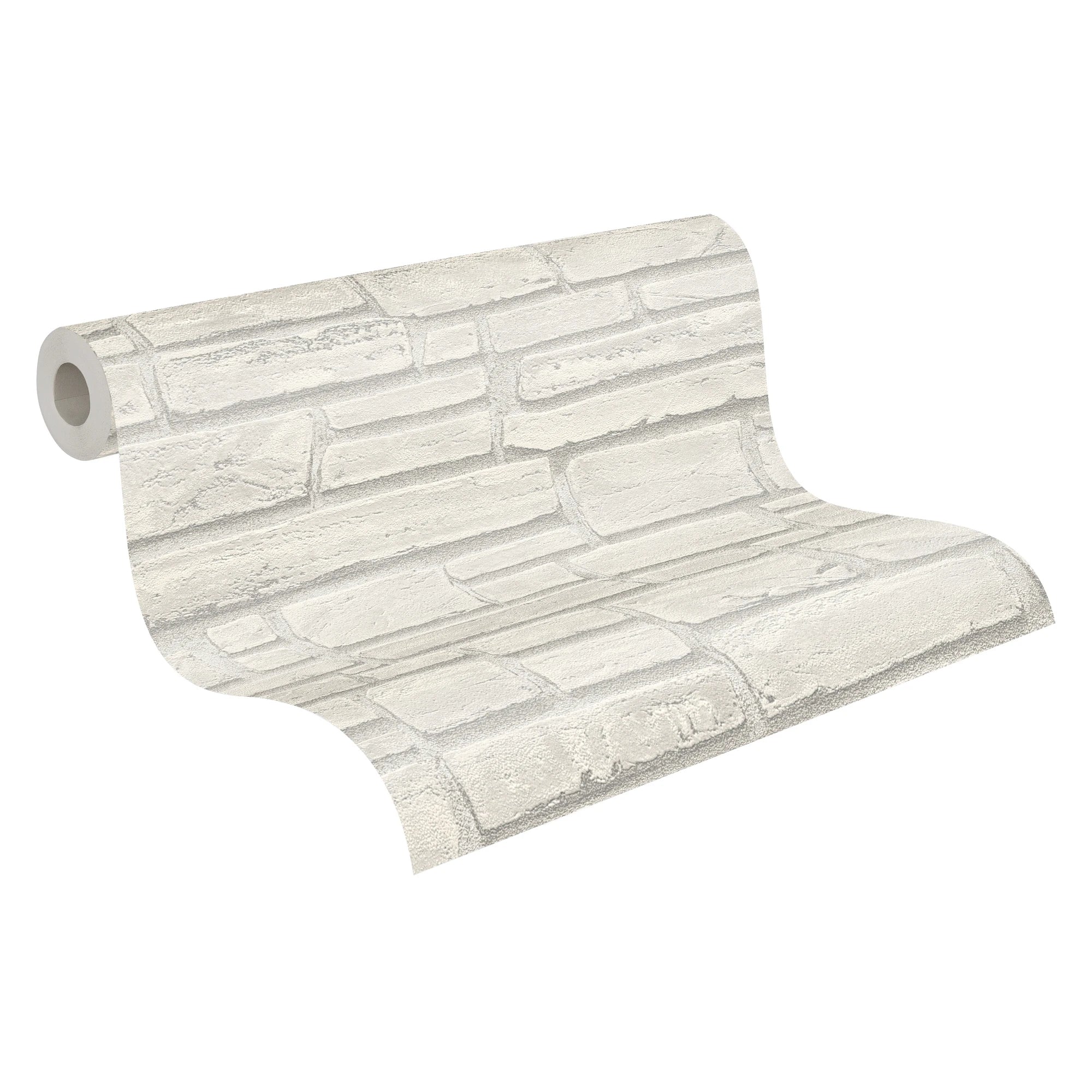 Made Germany Non Woven Vinyl Modern Stone Look Wallpaper Rolls-Stone White Grey Highly Wash-Resistant Kitchen & Bathroom Use