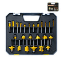 24Pcs Router Bits Set Cnc Router Bits Milling Cutter Tools With Carrying Case Wood Routers Bits