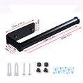 Modern Aluminum Black Kitchen Towel Holder Under Cabinet Mount Self Adhesive Paper Towel Rack Kitchen Roll Holder