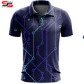 New Design Performance Heat-Transfer Printed Knitted Anti-Wrinkle Pocket Plus Size Mens Golf for Shirts Custom for Shirts