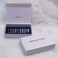 Luxury Magnetic Closure Handmade Acrylic Press on Nails Custom Packaging Box with Logo Recycled Materials Embossing