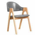 Nordic Dining Chair with Fabric CushionSolid Wood Restaurant Chair