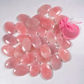 Hongzhuo Rose Quartz Crystal Gemstone Soap Stone Palm Massage Stone