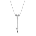 Wholesale Fine Jewelry Silver 925 Necklaces Luxury Necklace Bowknot Pendant for Women Wedding Gift