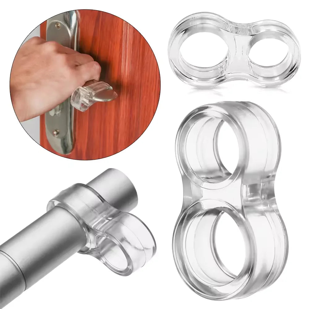 Premium Clear Silicone Door Handle Stoppers Door Knob Wall Shield PVC Door Bumper Shock Absorbent Wall Protector