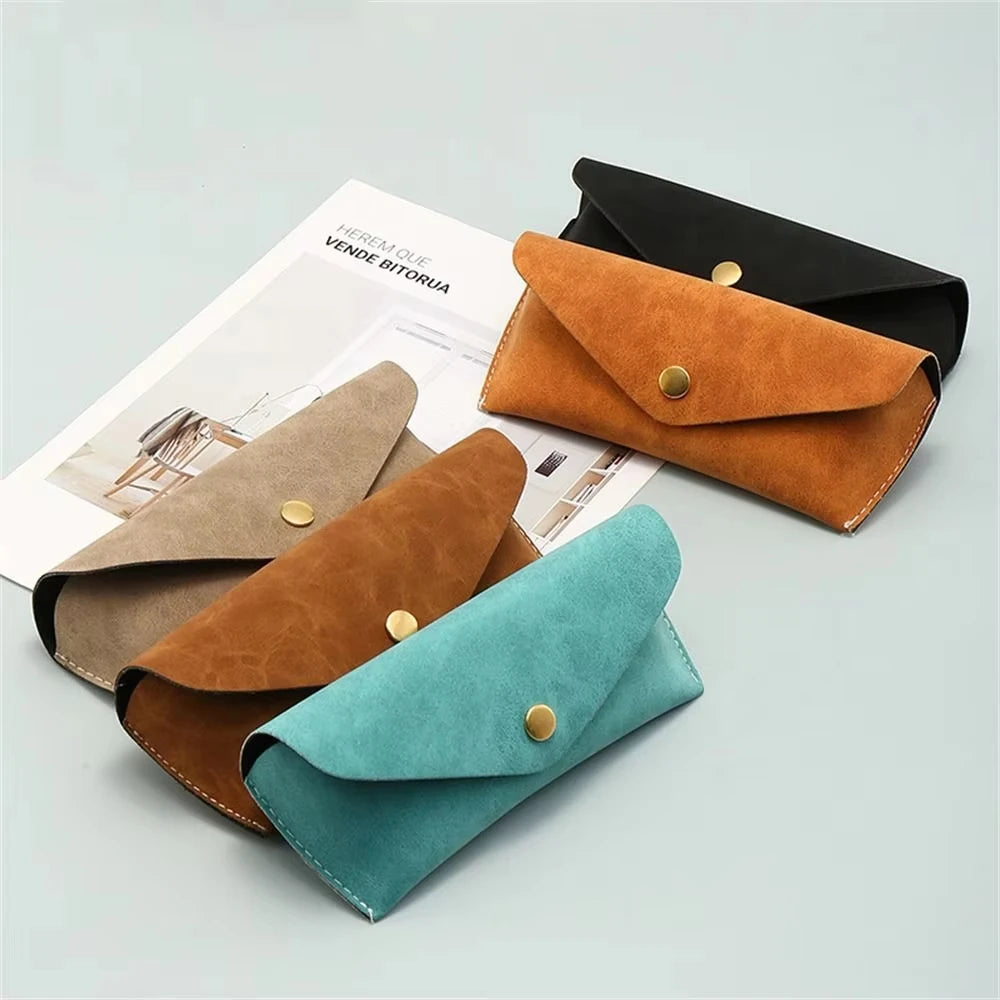 Wholesale Unisex Portable Eyewear Cases Soft Leather Sunglasses Case Colorful PU Glasses Bag