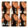 Bohemian Style Gold Plated White Seashell Earrings for Women Beach Inspired Drop Earrings with Ocean Tail Conch Charm for Girls